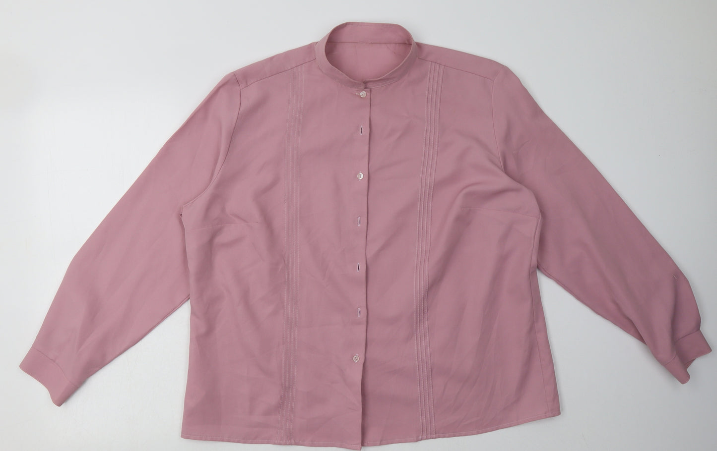 st. michaels Womens Pink  Polyester Basic Button-Up Size 22 Halter
