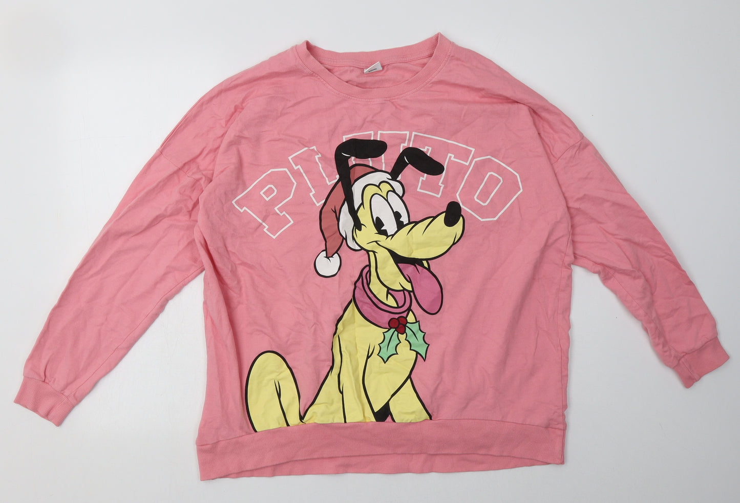 Peacocks Womens Pink  Cotton Pullover Sweatshirt Size 18  Pullover - pluto