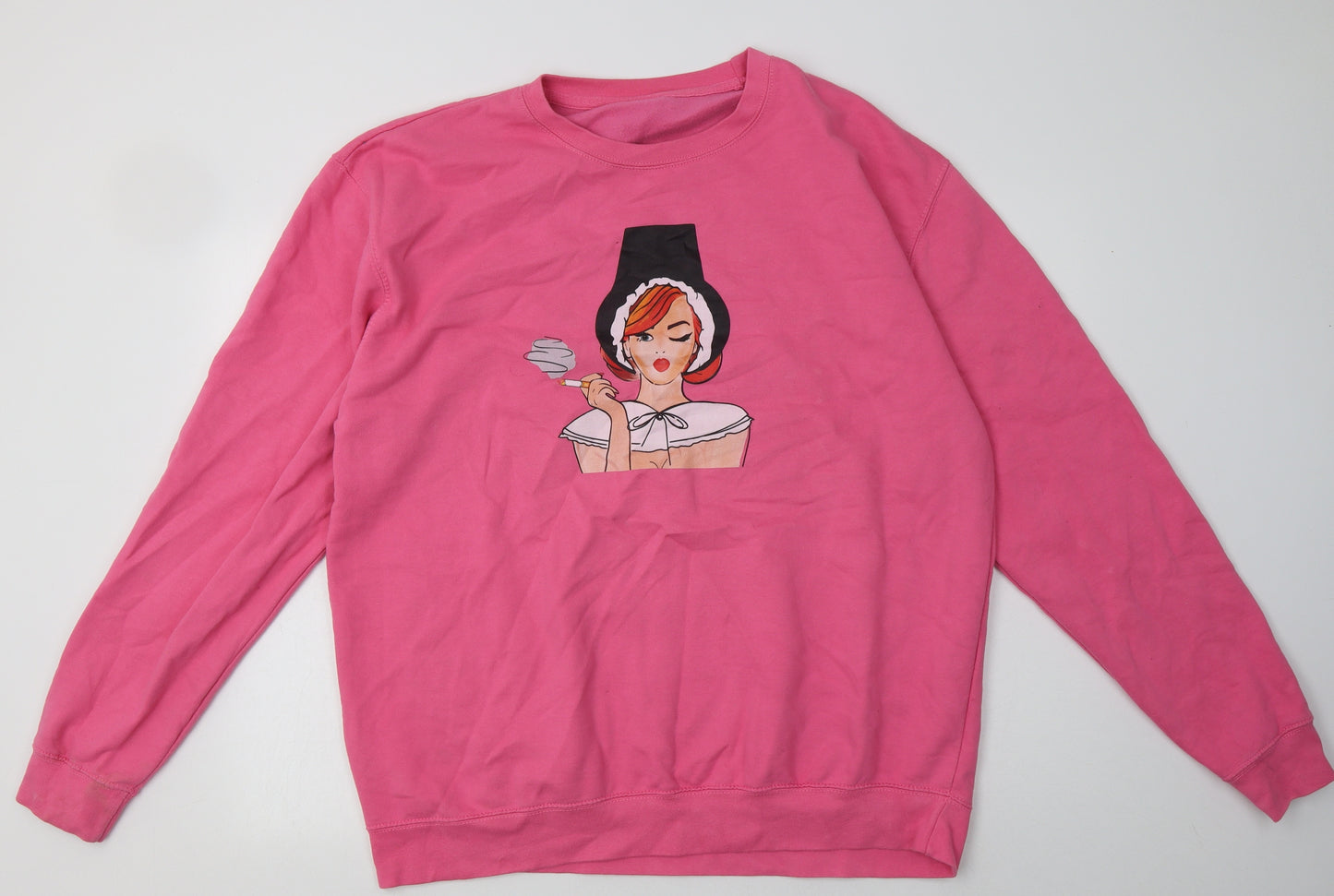 Preworn Womens Pink  Cotton Pullover Sweatshirt Size 20  Pullover