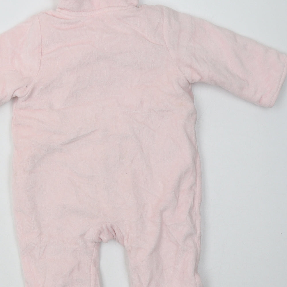 pep&co Girls Pink  Cotton Babygrow One-Piece Size 3-6 Months  Buckle