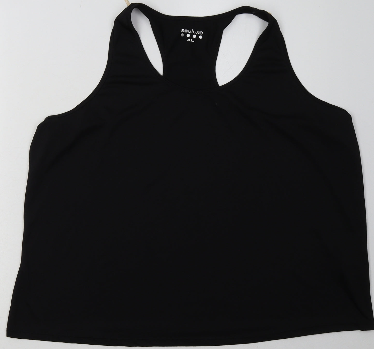 Matalan Womens Black  Polyester Basic Tank Size 2XL Scoop Neck Pullover