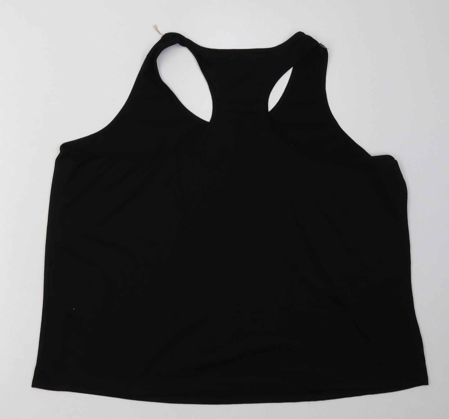 Matalan Womens Black  Polyester Basic Tank Size 2XL Scoop Neck Pullover