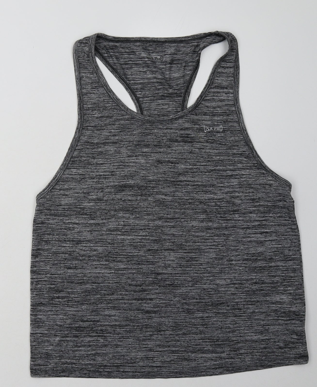 USA Pro Womens Grey  Nylon Basic Tank Size 16 Scoop Neck Pullover