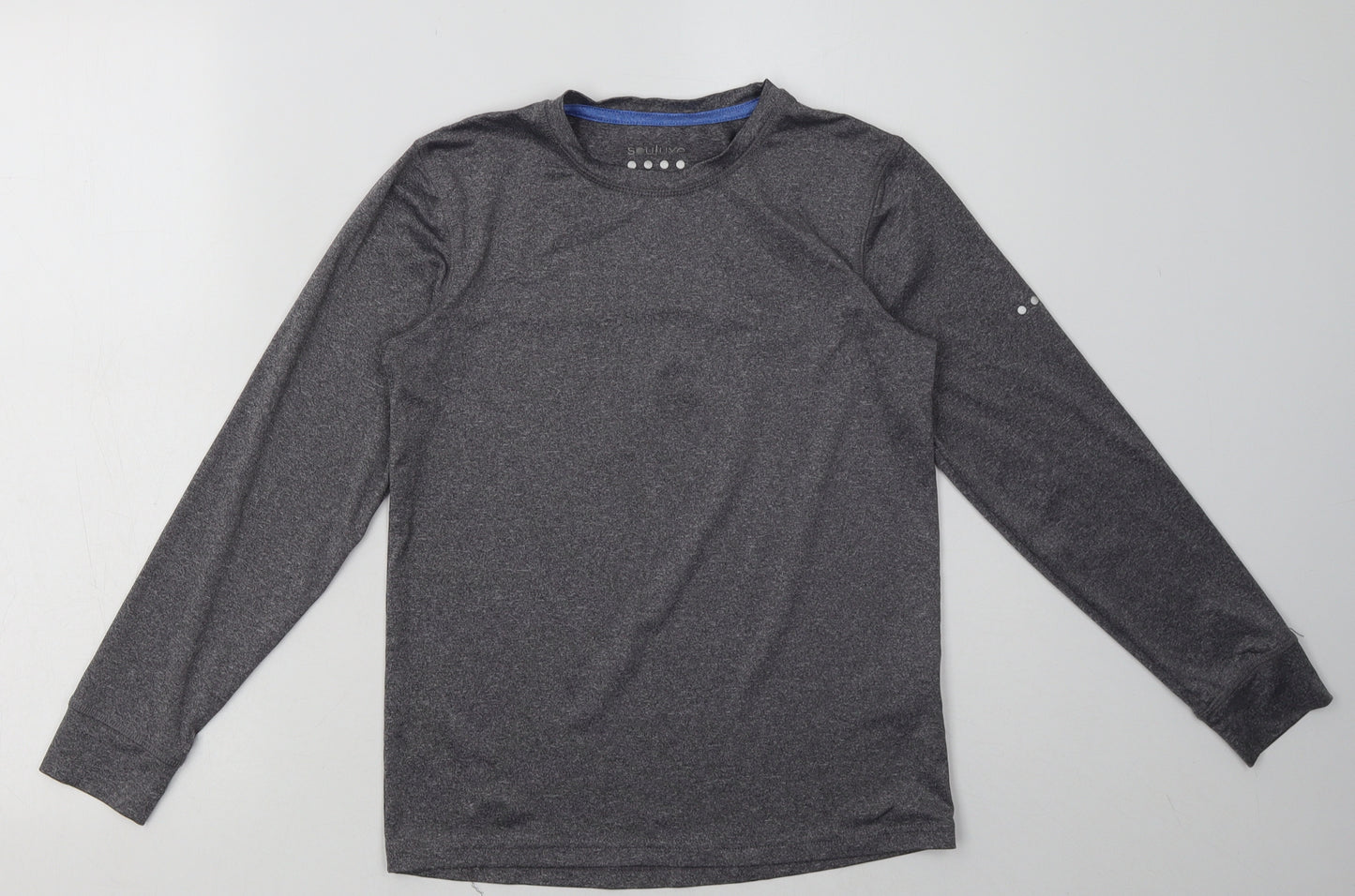 Matalan Boys Grey  Polyester Basic Casual Size 10-11 Years Crew Neck Pullover