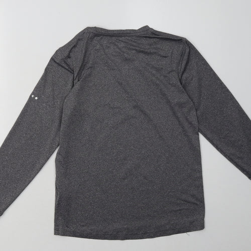 Matalan Boys Grey  Polyester Basic Casual Size 10-11 Years Crew Neck Pullover