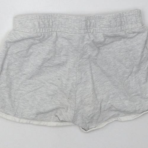 F&F Girls Grey  Cotton Sweat Shorts Size 8-9 Years  Regular Tie