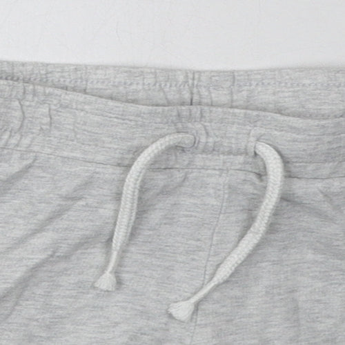 F&F Girls Grey  Cotton Sweat Shorts Size 8-9 Years  Regular Tie