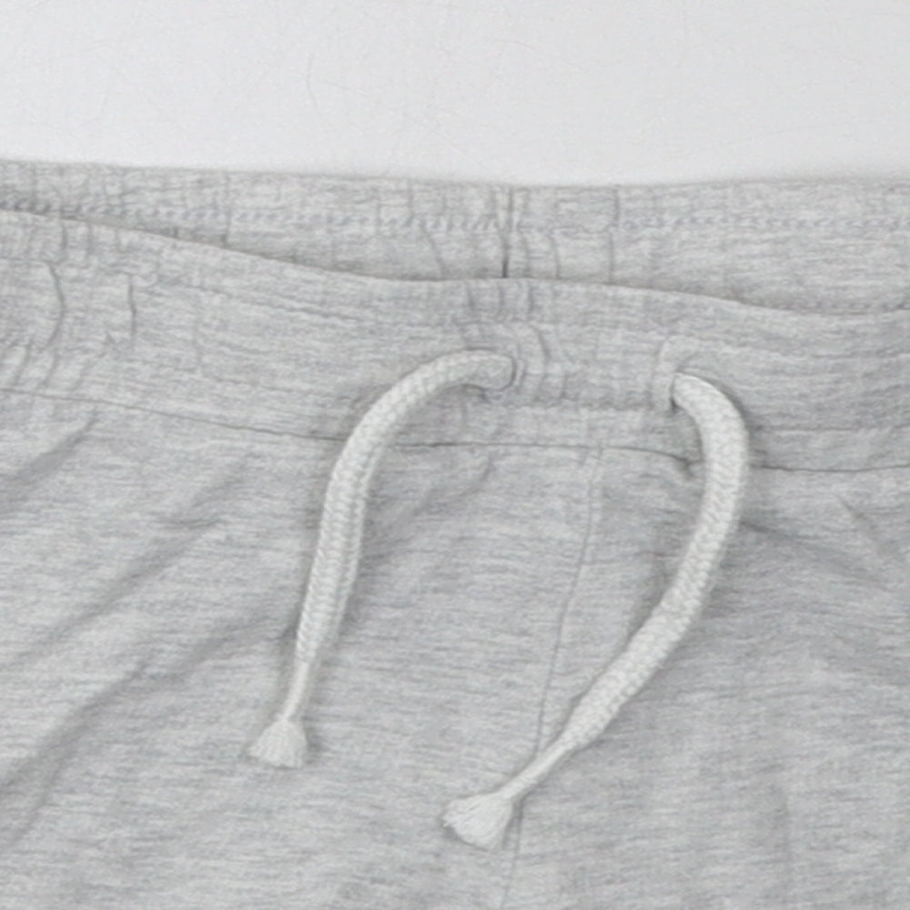 F&F Girls Grey  Cotton Sweat Shorts Size 8-9 Years  Regular Tie