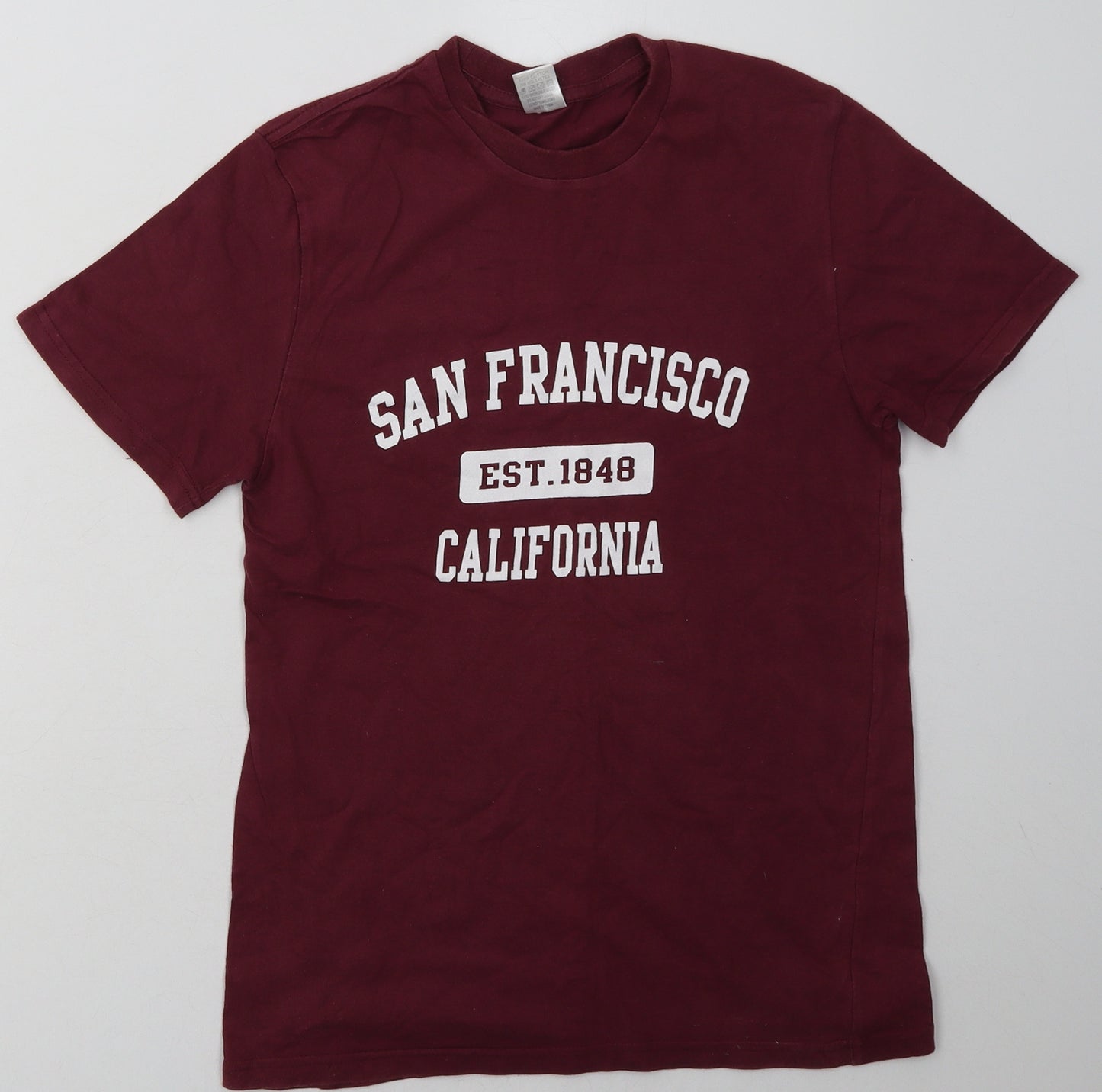 apparel Womens Purple  Cotton Basic T-Shirt Size L Crew Neck - San Francisco
