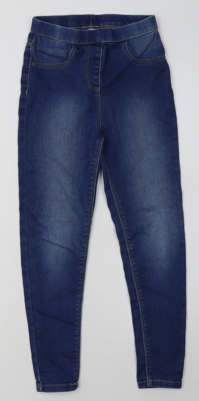 George Girls Blue  Cotton Jegging Trousers Size 8-9 Years  Regular