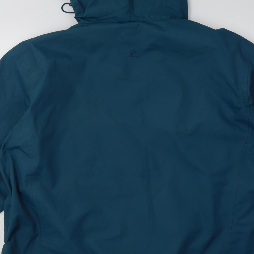 EWM Mens Green   Overcoat Coat Size L  Zip