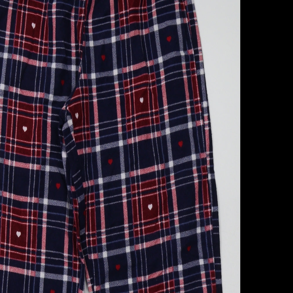 sleep in Womens Blue Check Cotton  Pyjama Pants Size 12