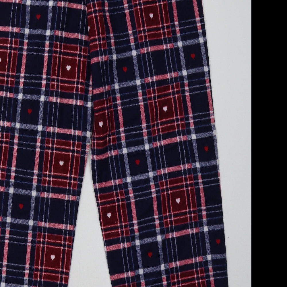 sleep in Womens Blue Check Cotton  Pyjama Pants Size 12