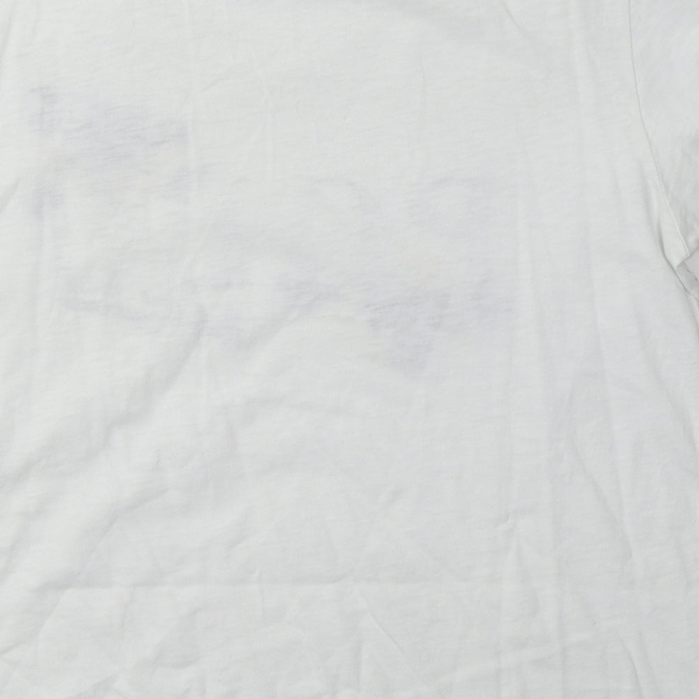 Ralph Lauren Womens White  Cotton Basic T-Shirt Size L Crew Neck
