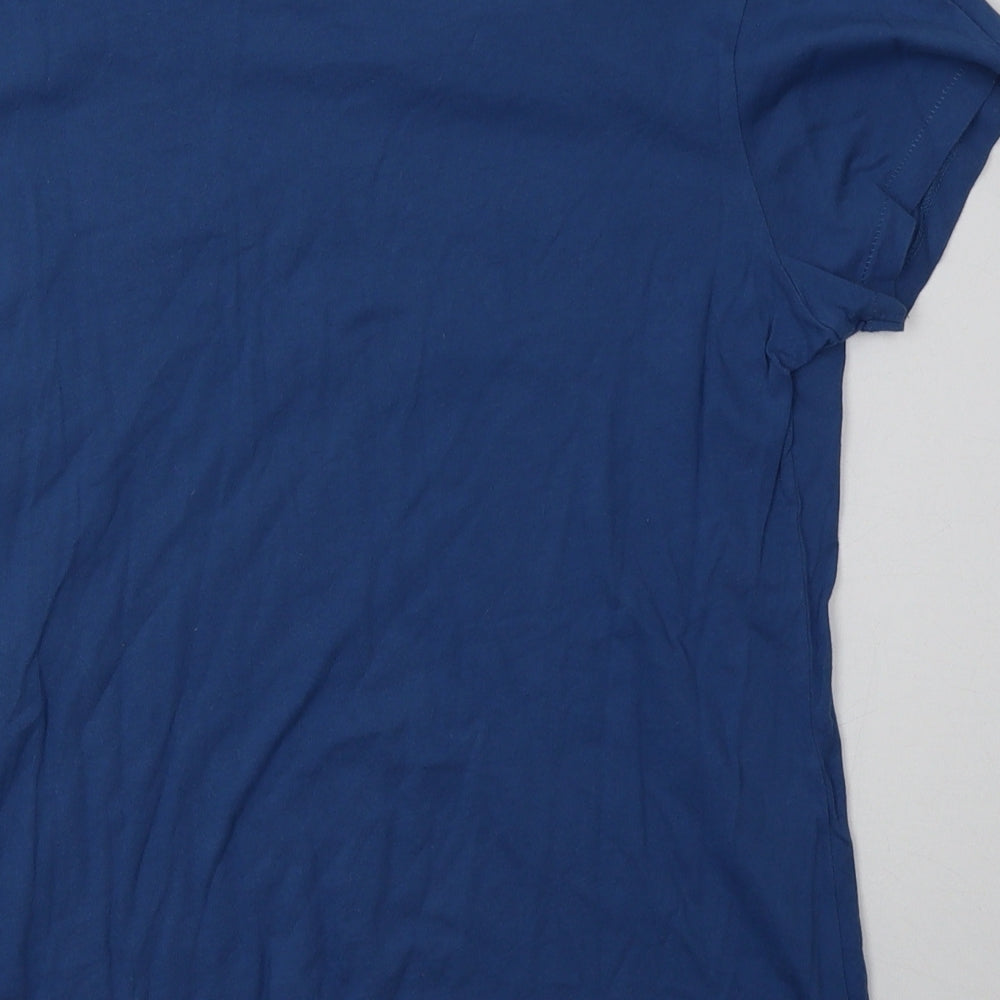 Ralph Lauren Womens Blue  Cotton Basic T-Shirt Size M Crew Neck