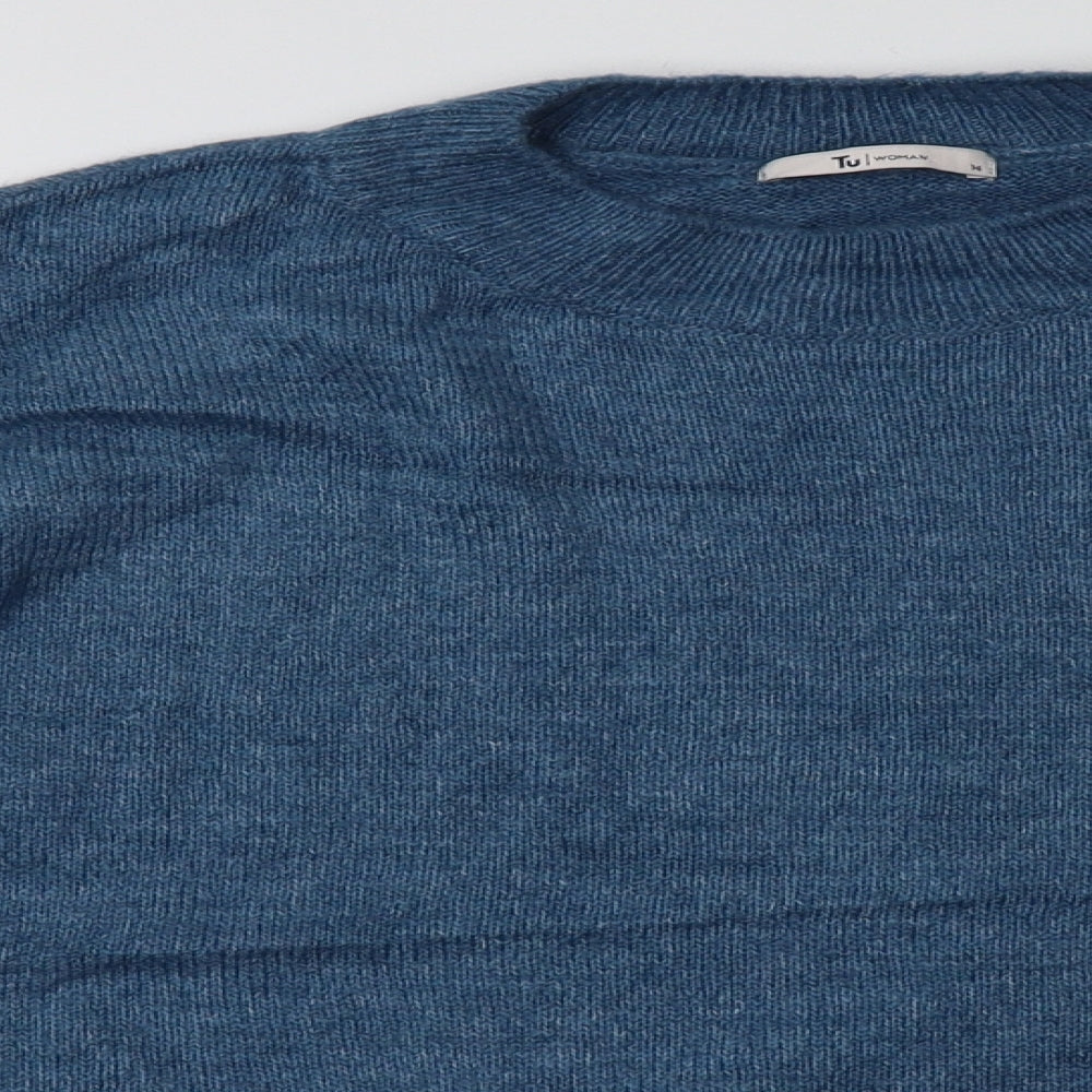 Sainsburys Womens Blue  Acrylic Pullover Sweatshirt Size 14  Pullover