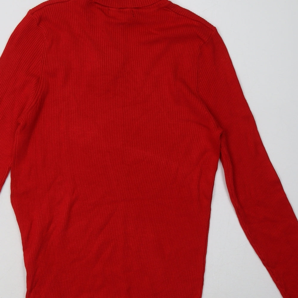 Marks and Spencer Womens Red  Viscose Pullover Sweatshirt Size 14  Pullover
