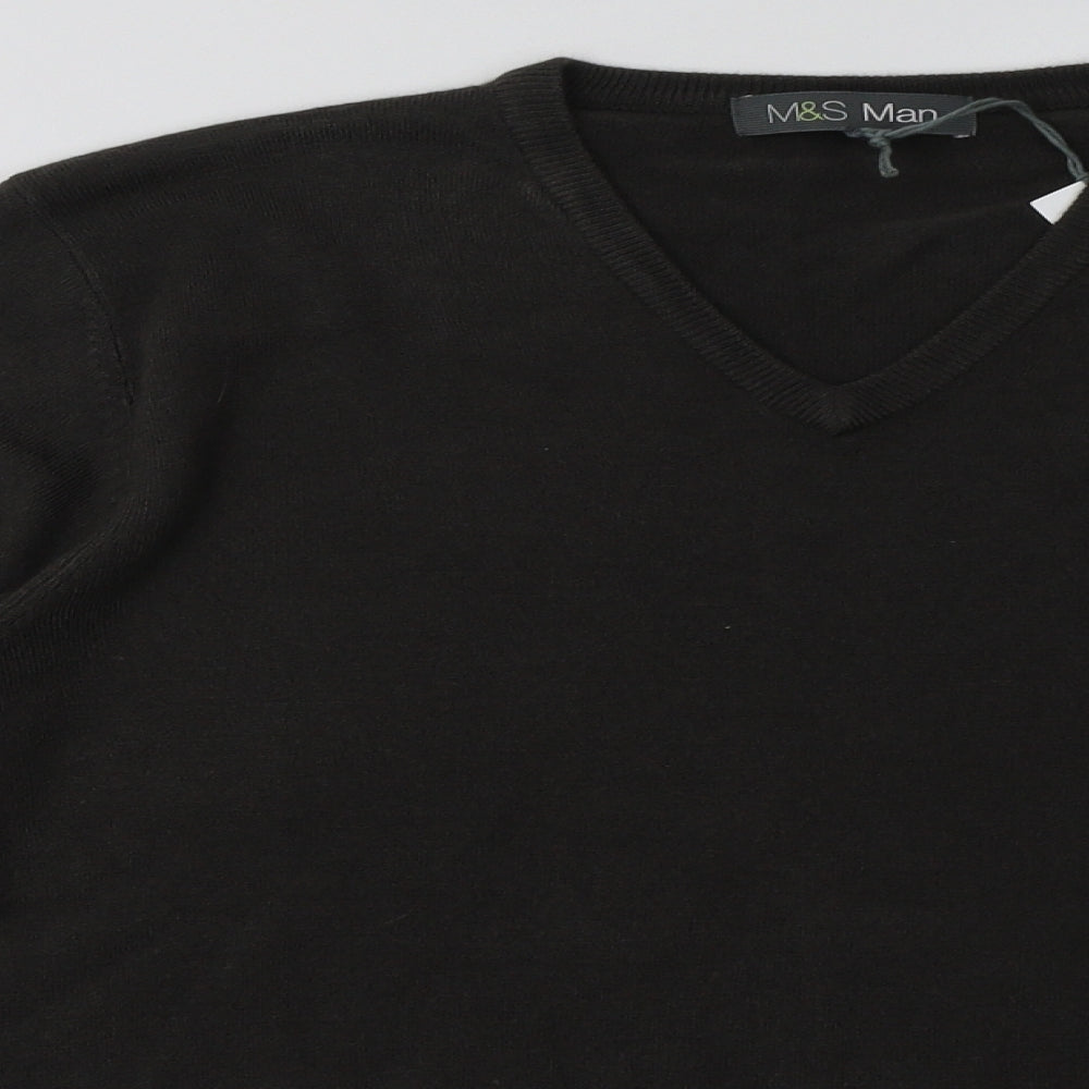 Marks and Spencer Mens Grey  Acrylic Pullover Sweatshirt Size M