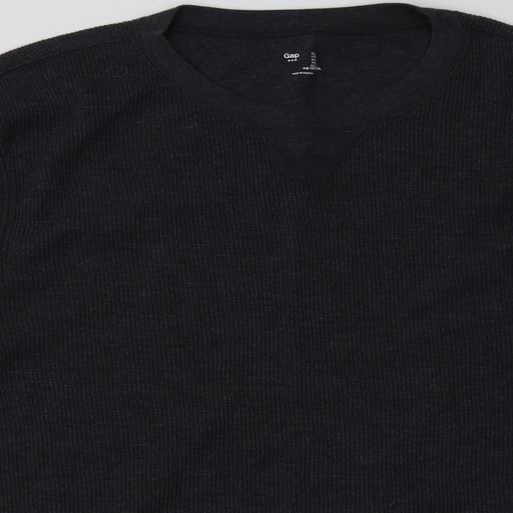 Gap Mens Grey  Cotton Pullover Sweatshirt Size L