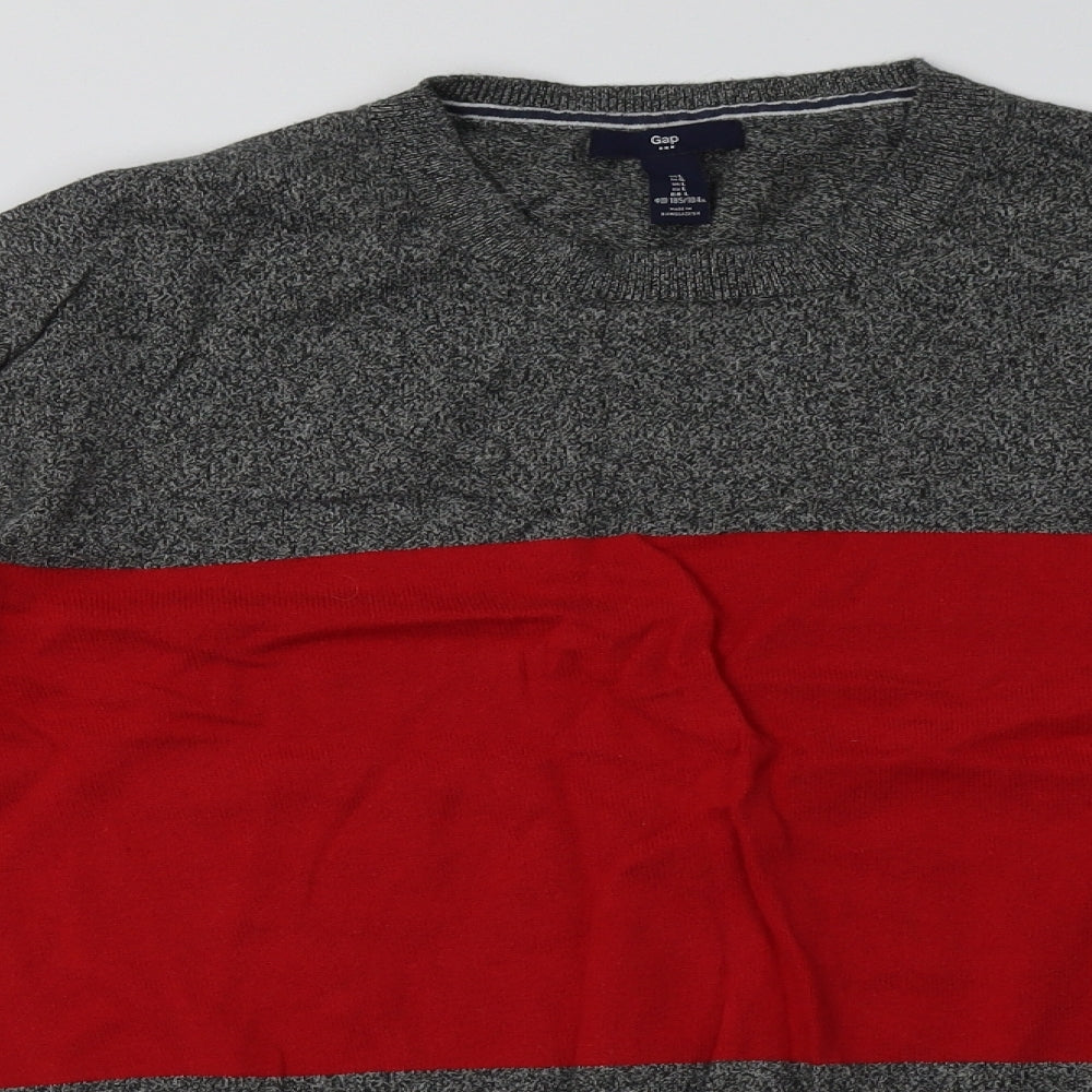 Gap Mens Red Striped Cotton  Sweatshirt Size L