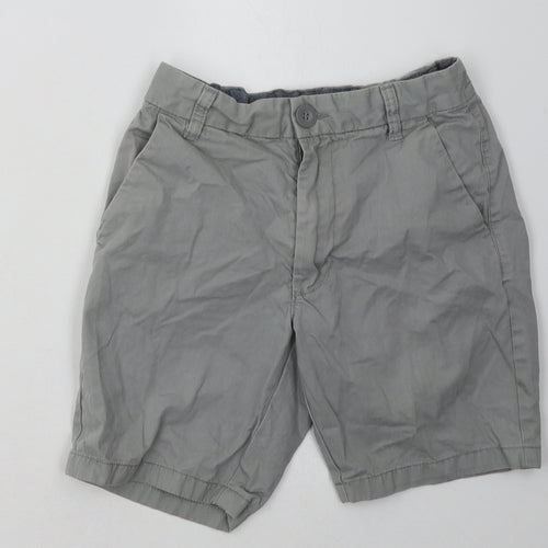NEXT Boys Grey  Cotton Chino Shorts Size 11 Years  Regular Buckle