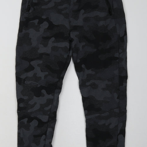 sainsburys Boys Black Camouflage Cotton Jogger Trousers Size 10 Years  Regular Tie