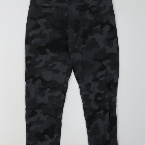 sainsburys Boys Black Camouflage Cotton Jogger Trousers Size 10 Years  Regular Tie