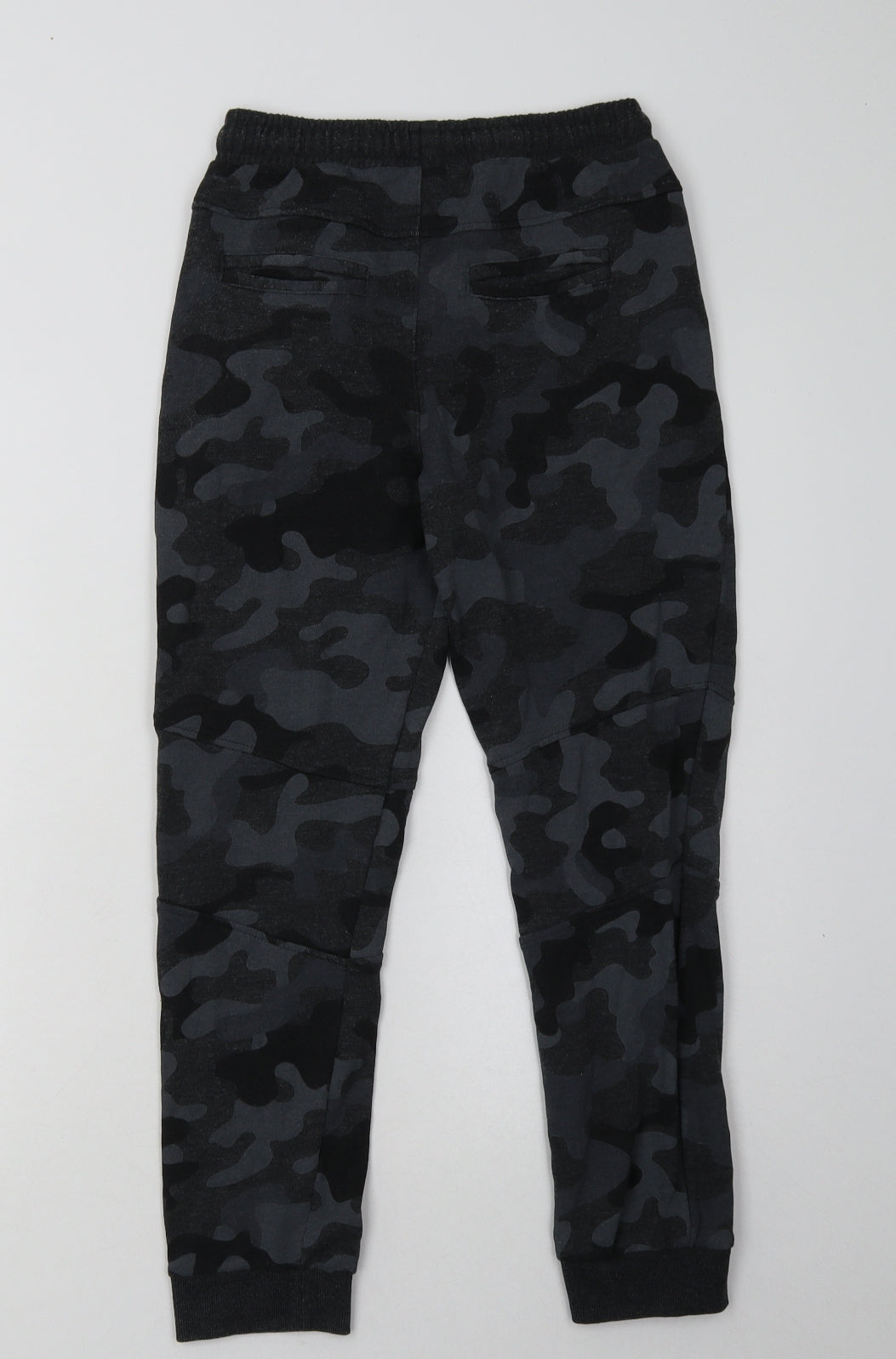 sainsburys Boys Black Camouflage Cotton Jogger Trousers Size 10 Years  Regular Tie