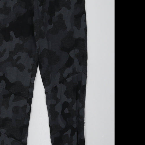 sainsburys Boys Black Camouflage Cotton Jogger Trousers Size 10 Years  Regular Tie
