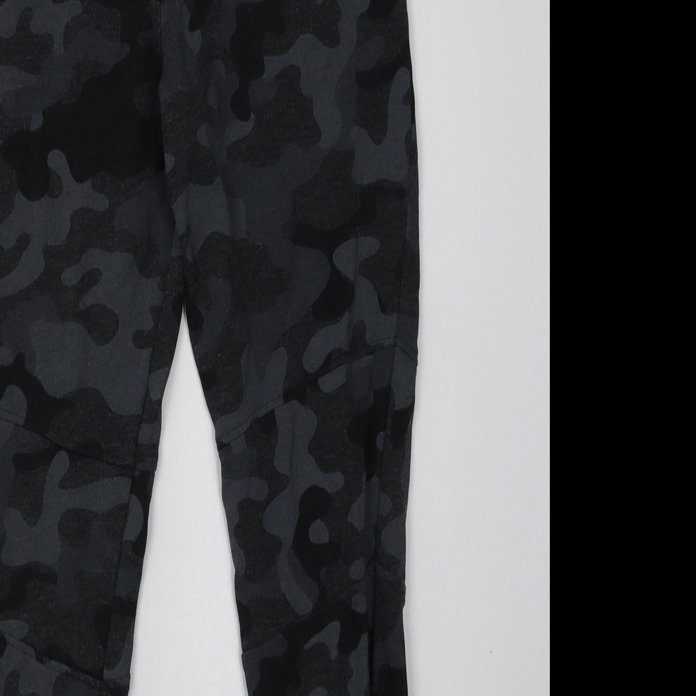 sainsburys Boys Black Camouflage Cotton Jogger Trousers Size 10 Years  Regular Tie