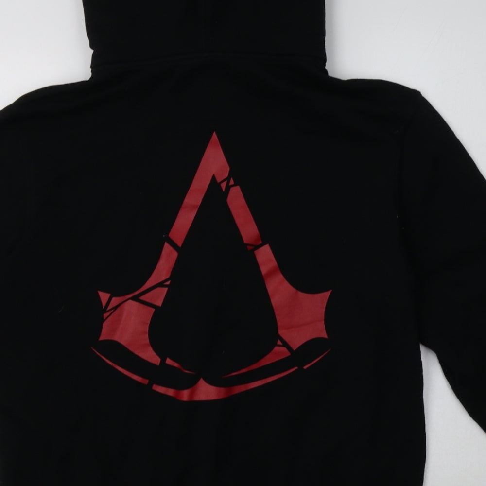 Assassin's Creed Mens Black  Cotton Full Zip Hoodie Size M