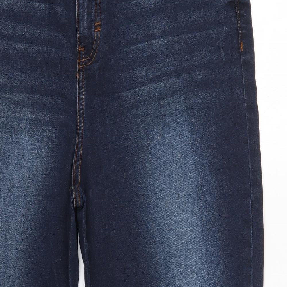 TU Womens Blue  Cotton Skinny Jeans Size 18 L27 in Regular