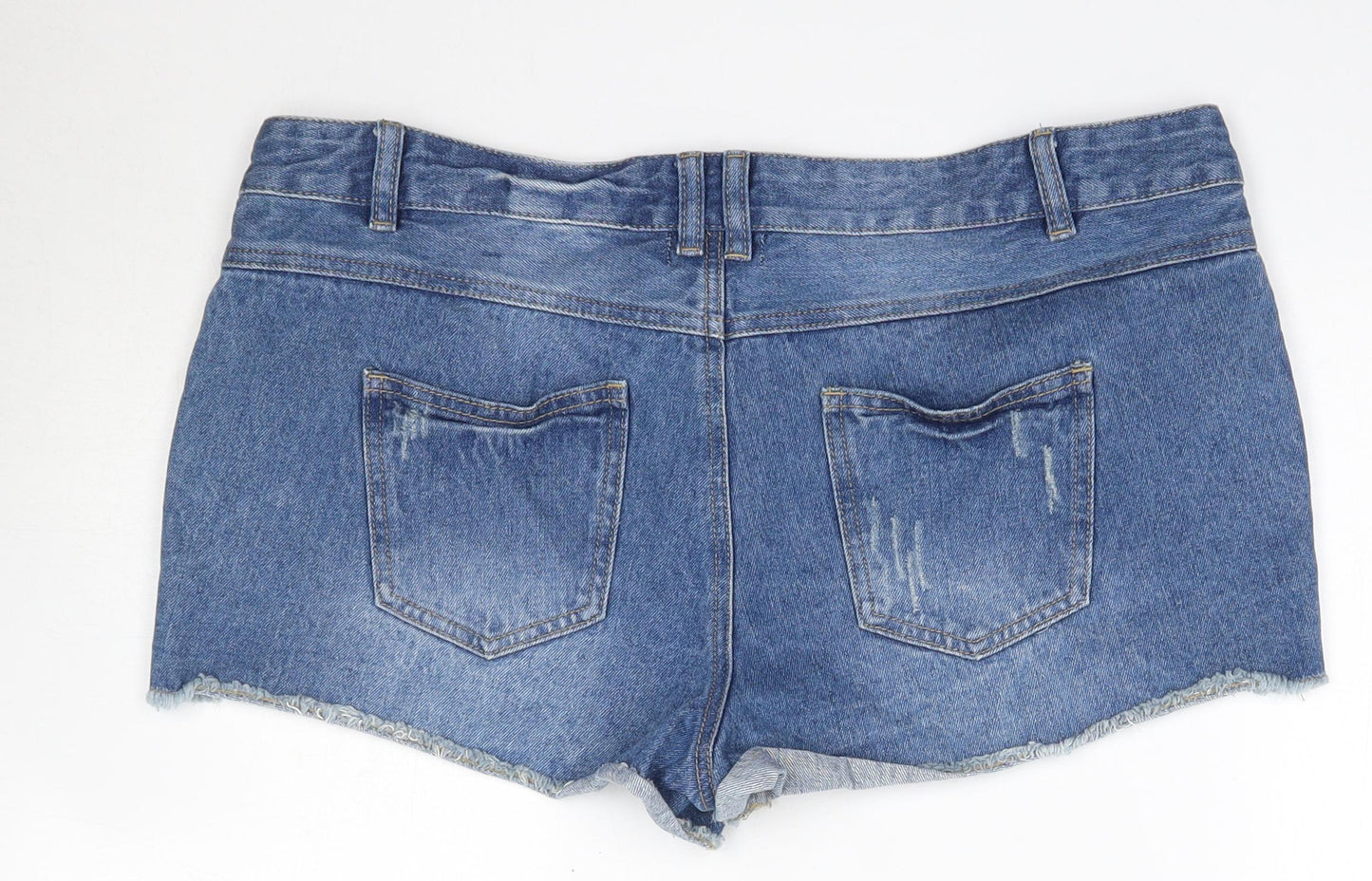 George Womens Blue  100% Cotton Boyfriend Shorts Size 16  Regular