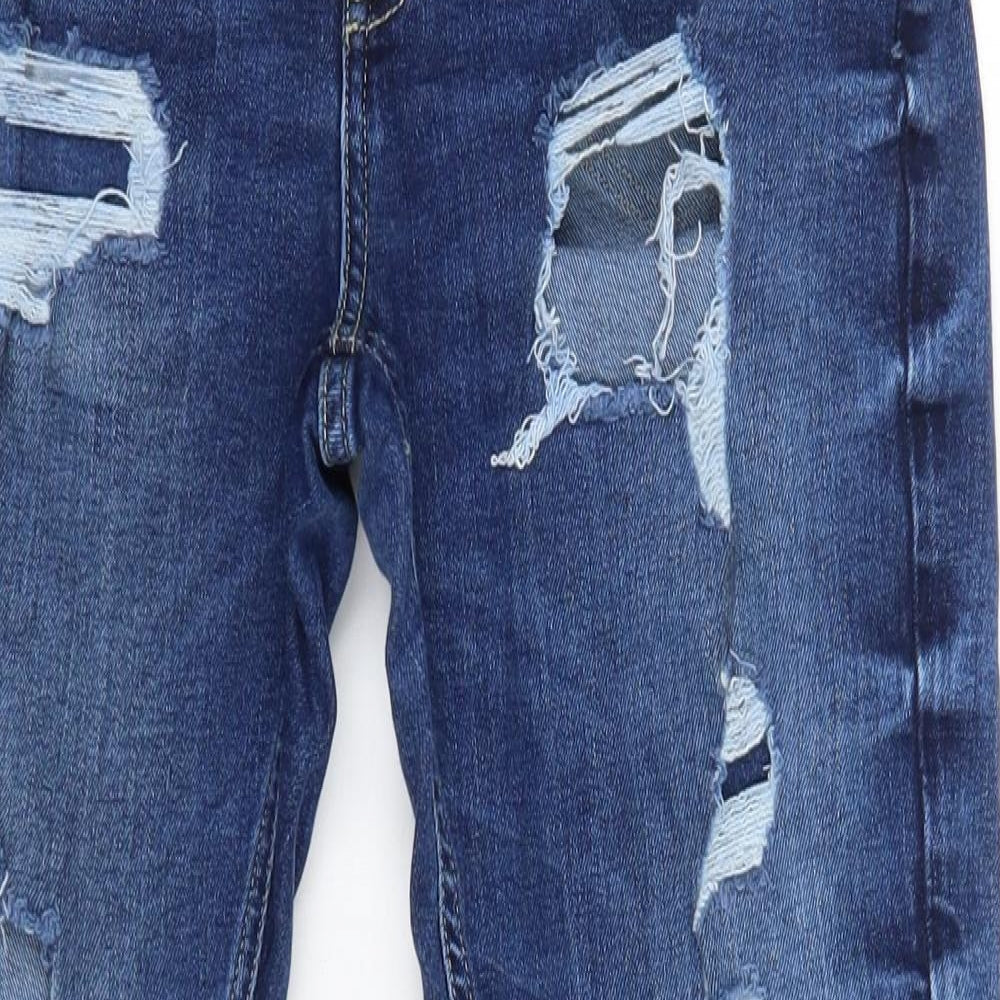 Primark Womens Blue  Cotton Skinny Jeans Size 12 L28 in Regular
