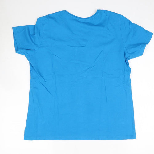Stedman Womens Blue  100% Cotton Basic T-Shirt Size XL V-Neck