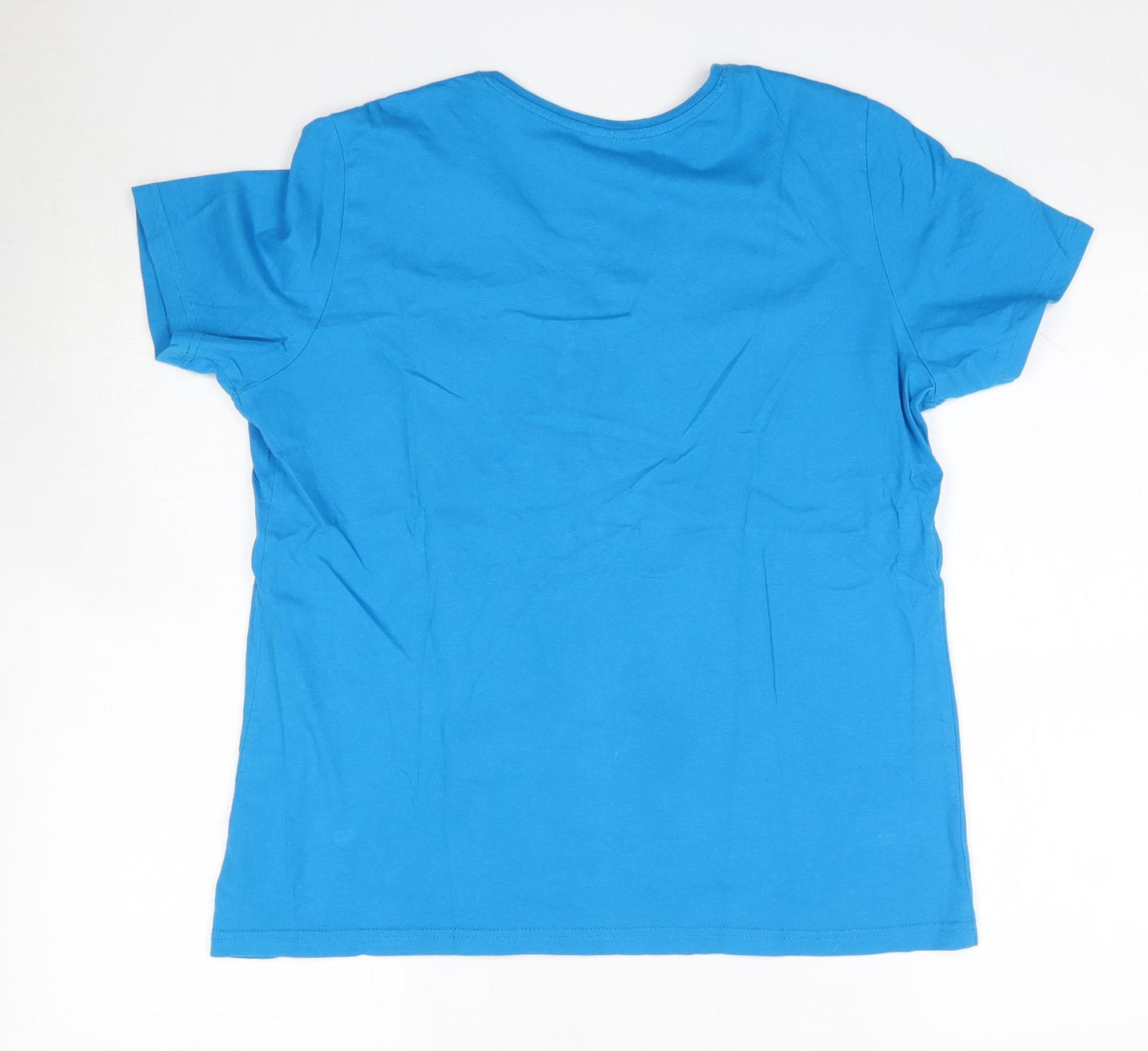 Stedman Womens Blue  100% Cotton Basic T-Shirt Size XL V-Neck