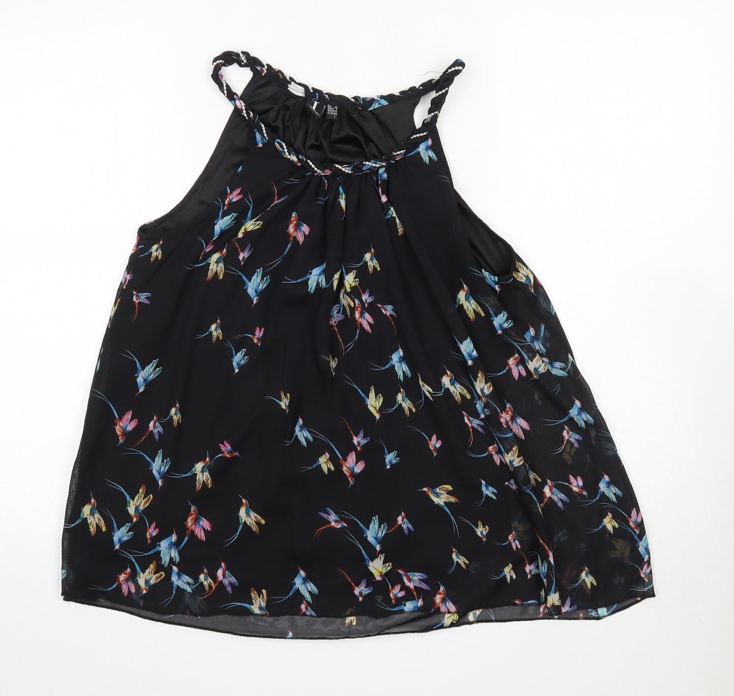 Izabel London Womens Multicoloured Floral Polyester Camisole Blouse Size 12 Henley