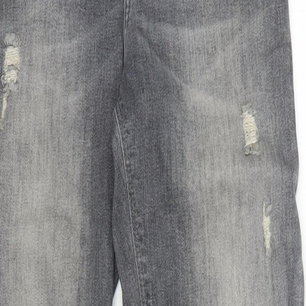 River Island Womens Grey  Cotton Skinny Jeans Size 10 L27 in Regular