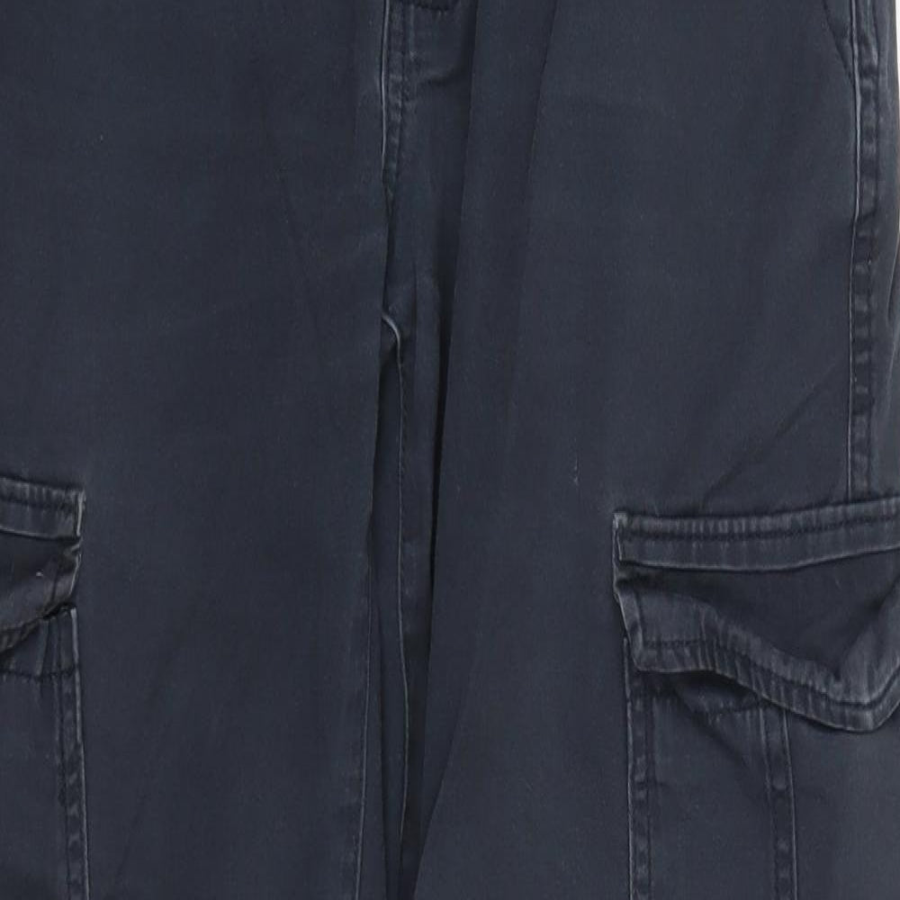 Primark Mens Blue  Cotton Cargo Trousers Size 32 in L32 in Regular