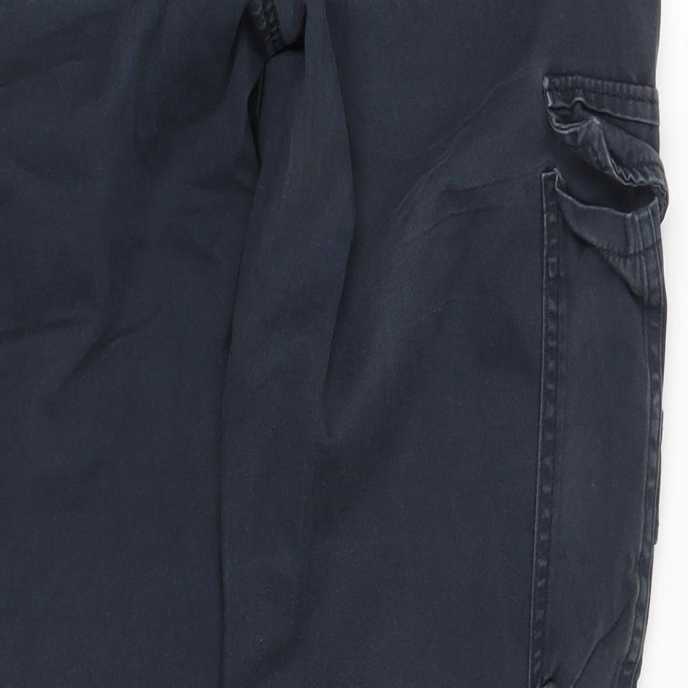 Primark Mens Blue  Cotton Cargo Trousers Size 32 in L32 in Regular