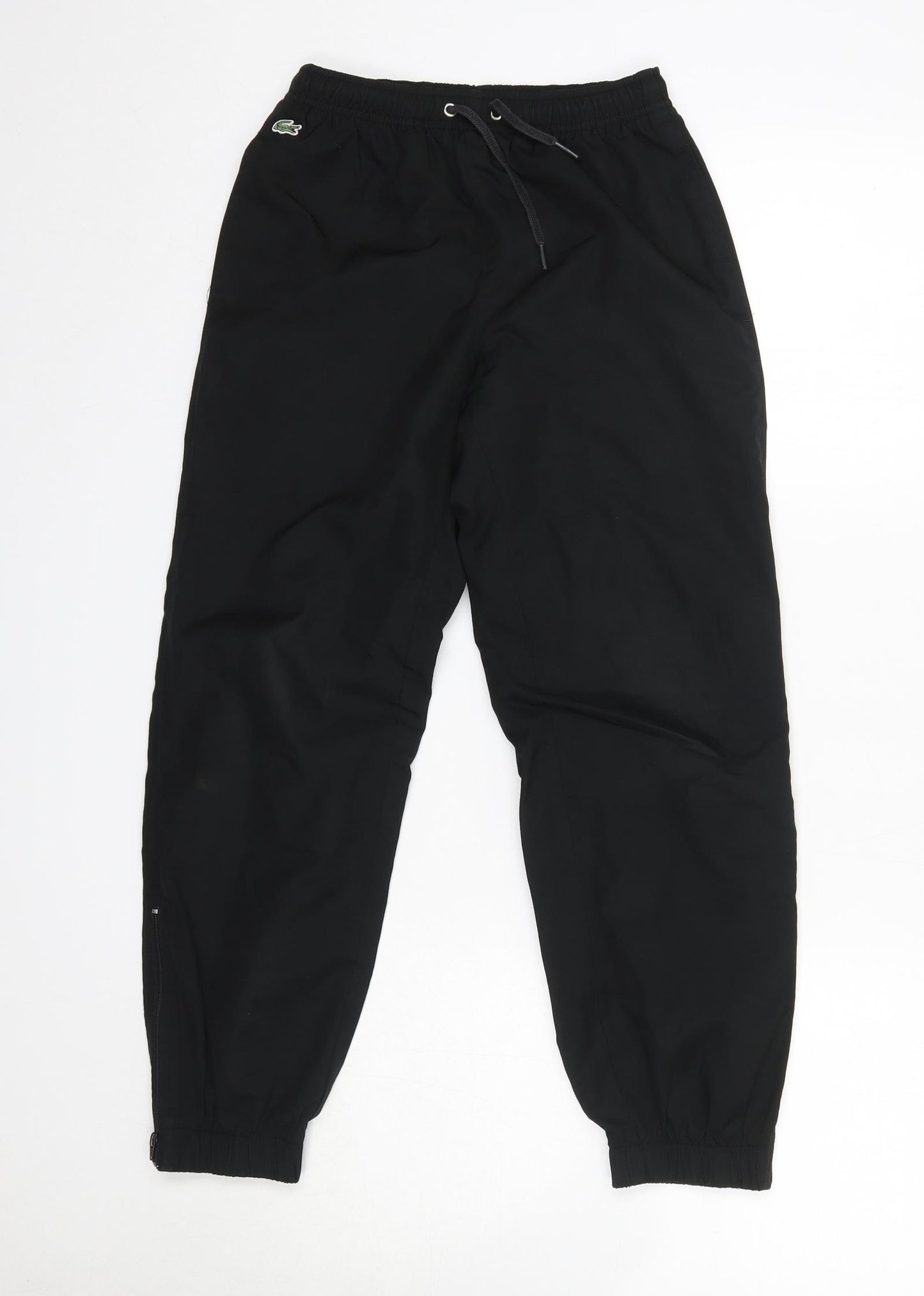 Lacoste Boys Black  Polyester Jogger Trousers Size 10 Years  Regular