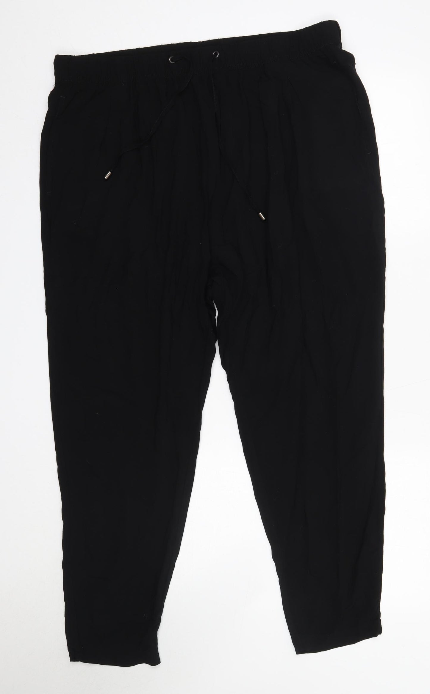 ESMARA Womens Black  Viscose Trousers  Size 22 L27 in Regular