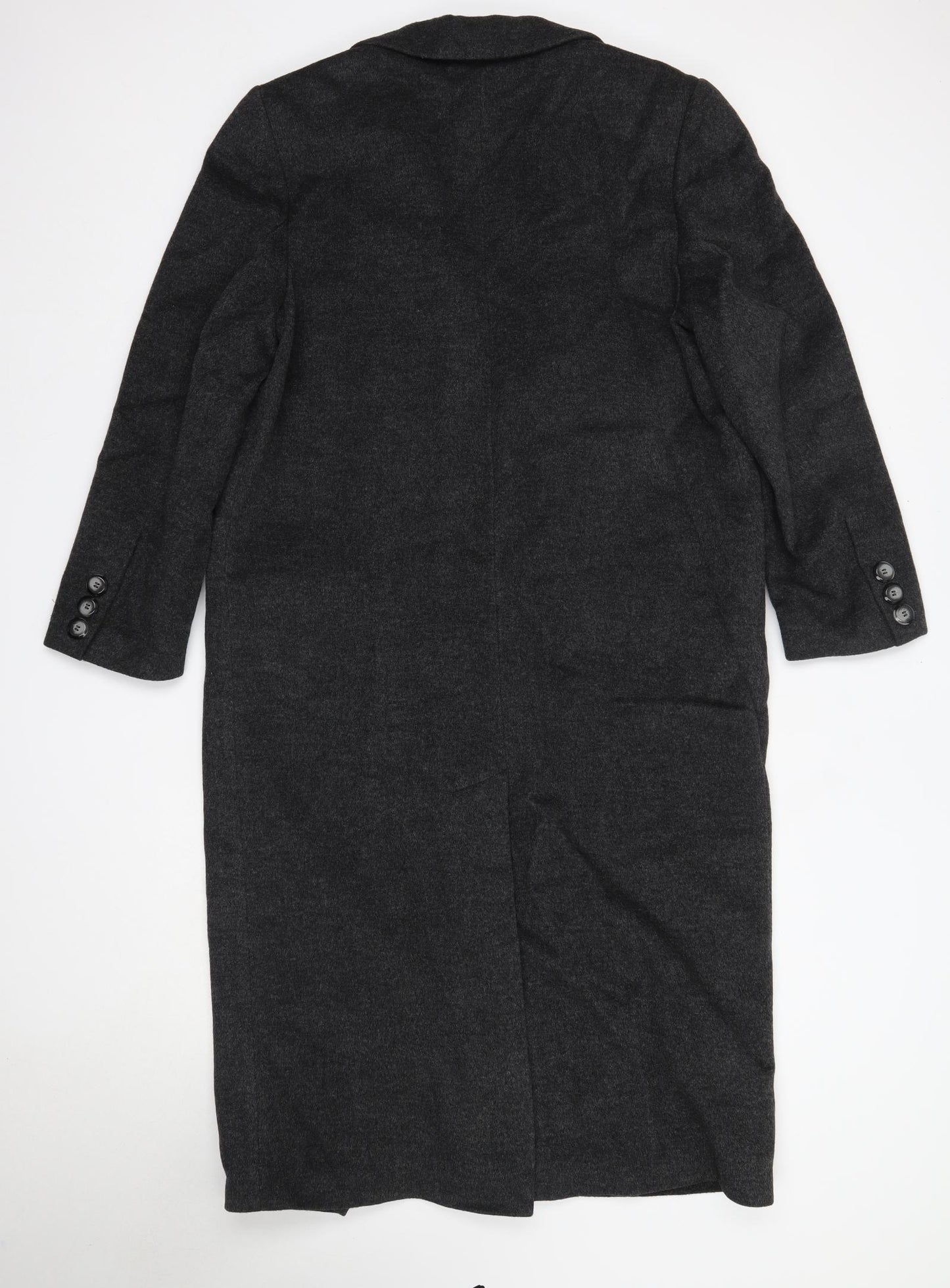 M&S Womens Grey   Overcoat Coat Size 12