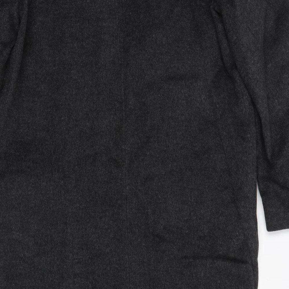 M&S Womens Grey   Overcoat Coat Size 12