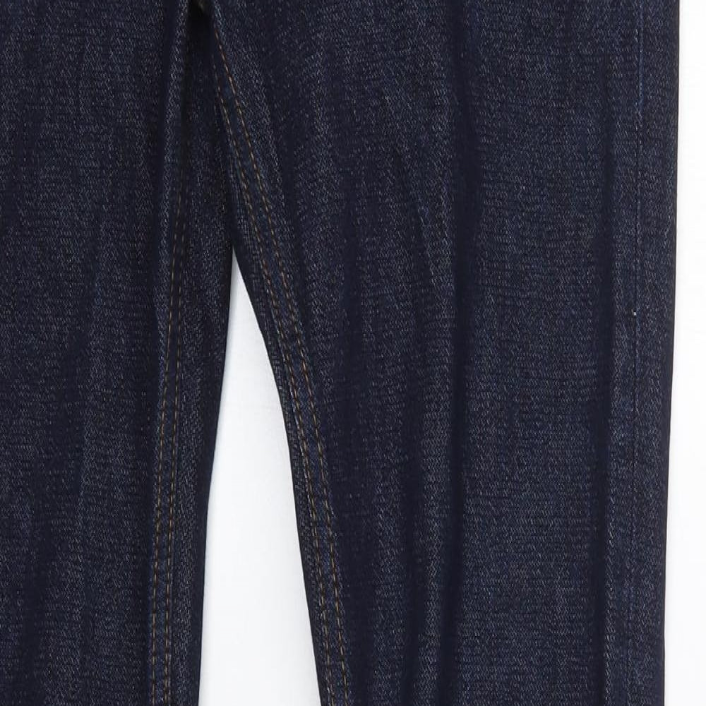 Topman Mens Blue  Cotton Straight Jeans Size 28 in L34 in Slim