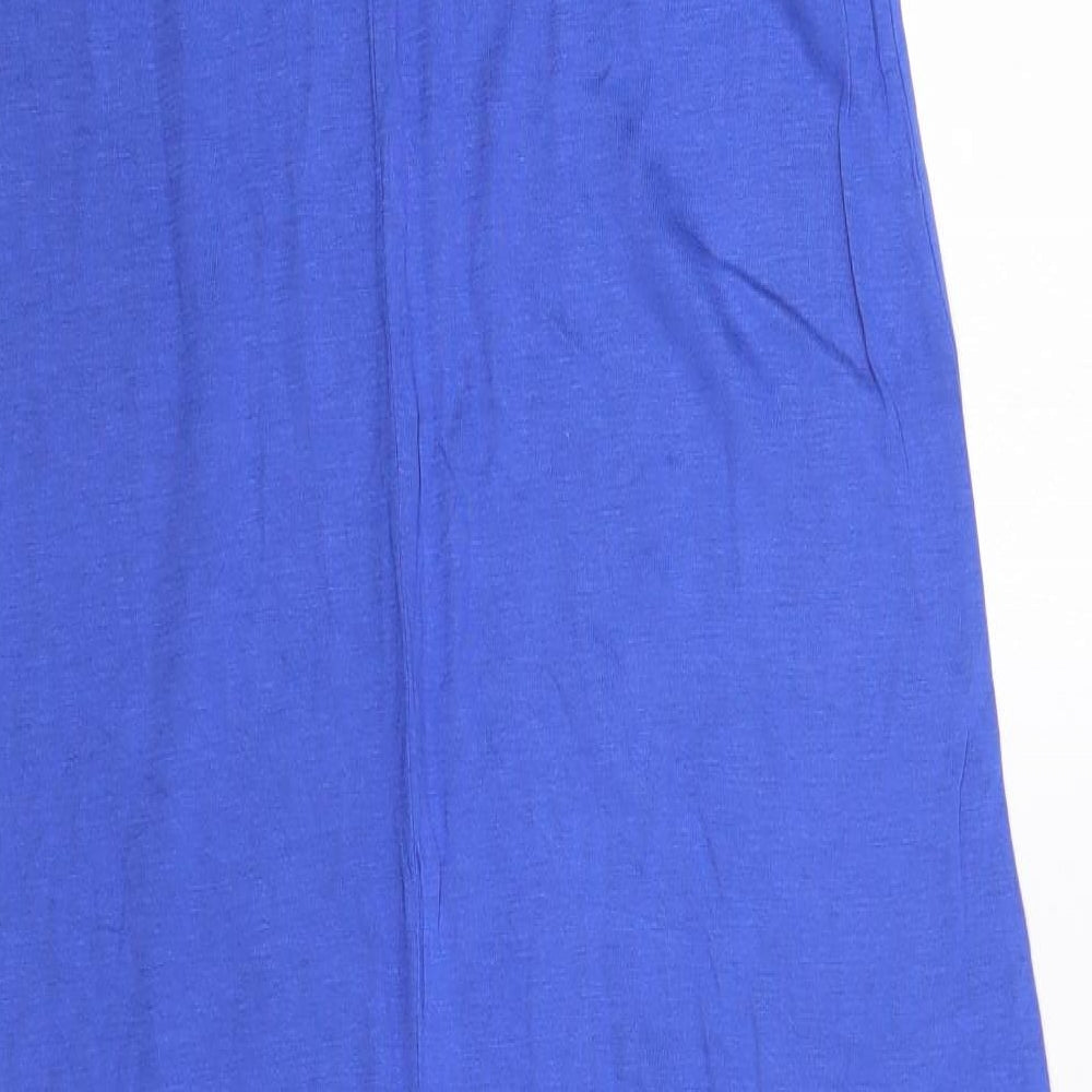 Primark Womens Blue  Viscose Maxi  Size 14  Round Neck