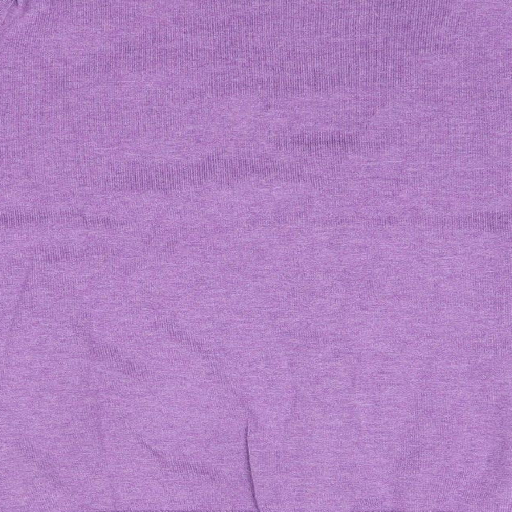 BHS Womens Purple V-Neck  Cotton Cardigan Jumper Size 16