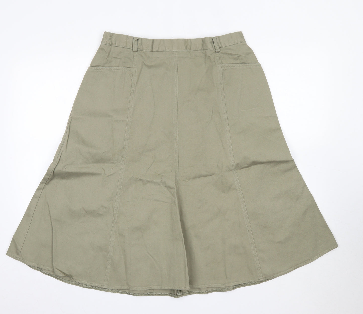 Country Collection Womens Green  Cotton A-Line Skirt Size 16