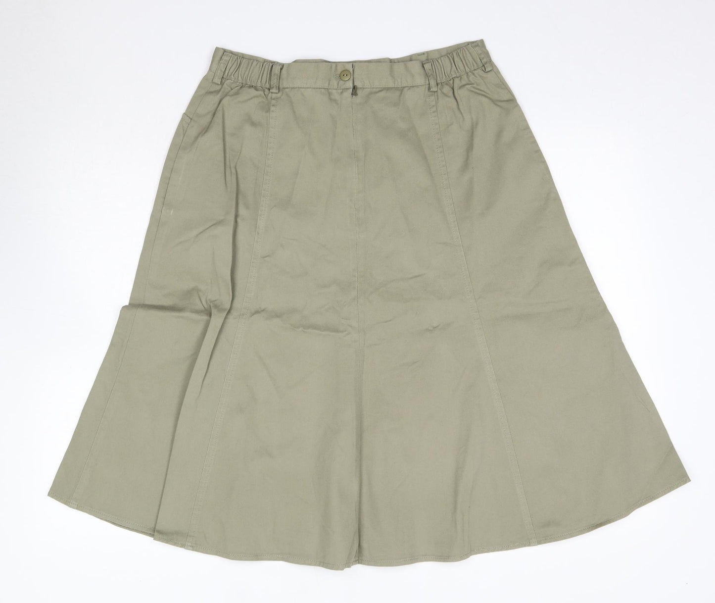 Country Collection Womens Green  Cotton A-Line Skirt Size 16