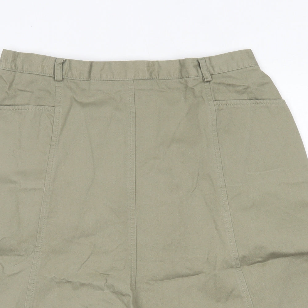 Country Collection Womens Green  Cotton A-Line Skirt Size 16